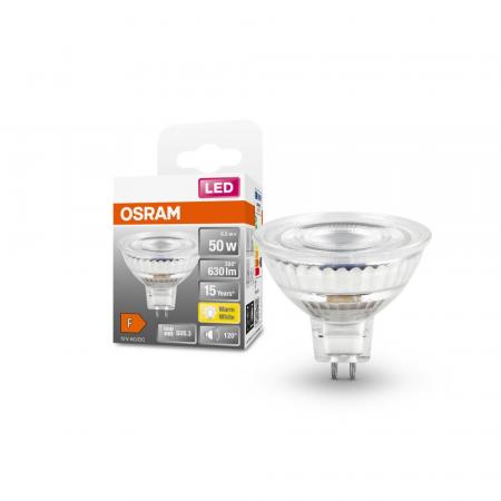 Osram GU5.3 MR16 LED Strahler 120° 6,5W wie 50W 2700K warmweißes Licht - 12V Niedervolt